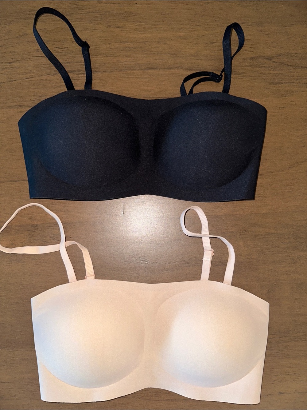 Convertible Strapless Bra with Removable Straps — Black & Nude